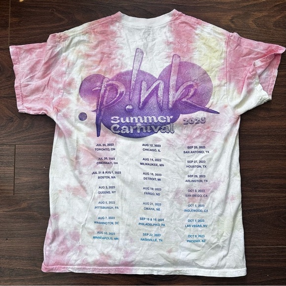 Pink Summer Carnival 2023 Tour Tie-Dye T-Shirt - Picture 6 of 6